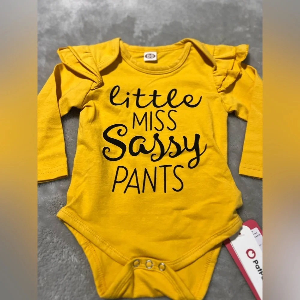 PatPat Infant 2 Piece Onesie and Pants Size 3-6 months